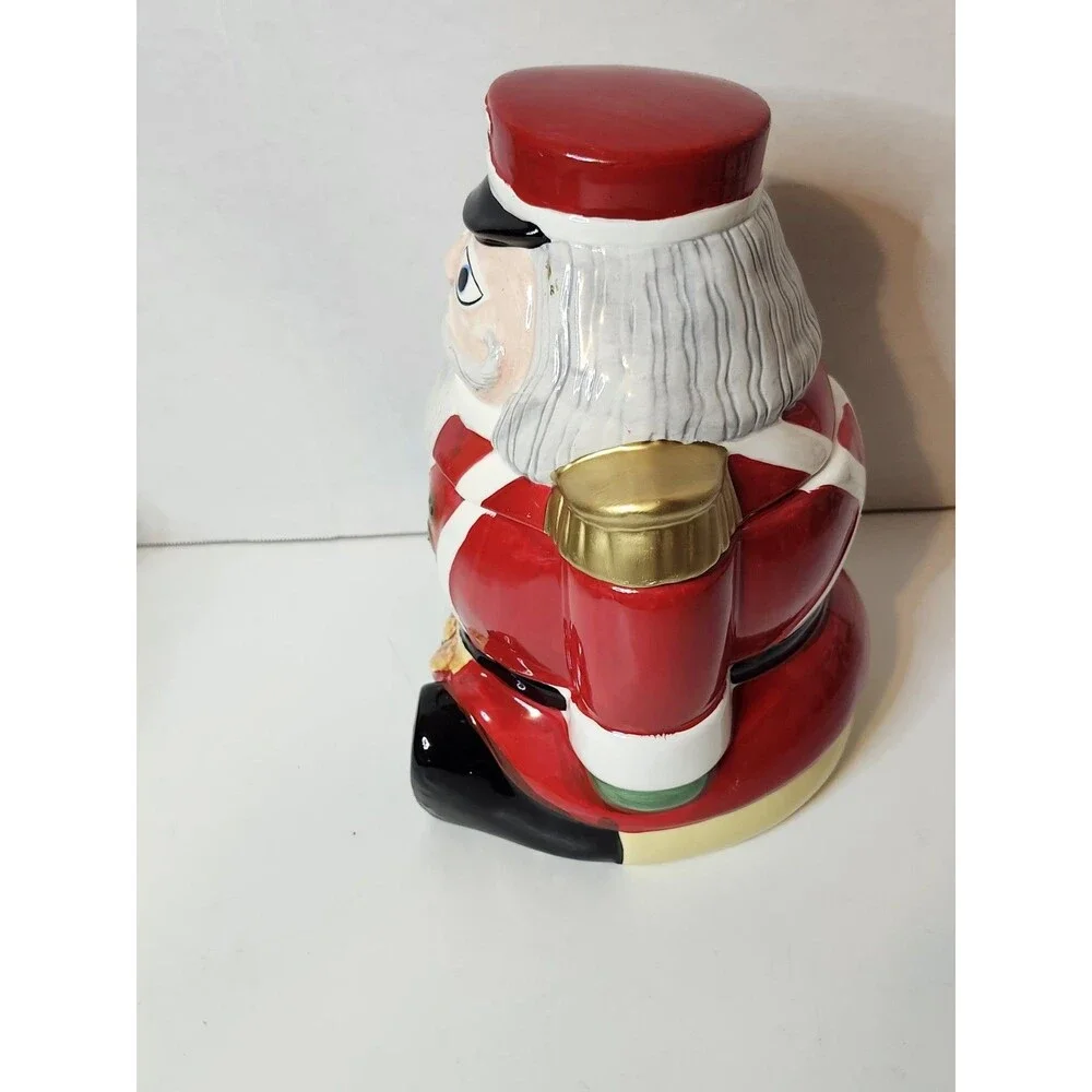 Gibson Housewares Nutcracker Cookie Jar Christmas Holiday Kitchen Decor 10.75